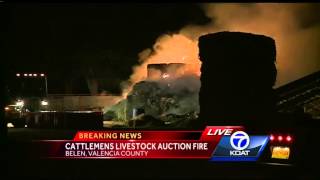 VIDEO Cattlemens Livestock Auction Fire [upl. by Eelorac926]