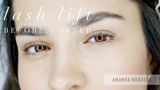 KERATIN LASH LIFT ON SHORT LASHES Collab with beauty Amanda Kokoeva [upl. by Basilio]