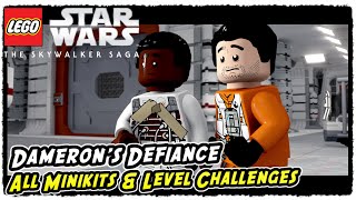 Lego Skywalker Saga Damerons Defiance All Minikits and Level Challenges [upl. by Edurtreg]