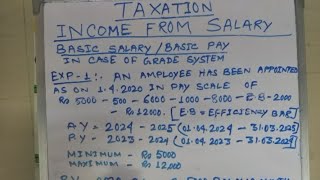 Taxation Income From Salary Basic SalaryBasic Pay Part1 [upl. by Llerad56]