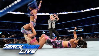 Charlotte Flair amp Carmella vs Sasha Banks amp Bayley SmackDown LIVE Sept 24 2019 [upl. by Vani]