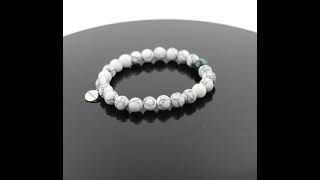 Bracelet Perles Howlite  Malachite 8 mm [upl. by Maiah]