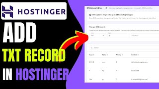 How to Add TXT Record in Hostinger 2024 [upl. by Andrus]