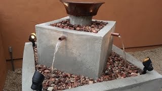 Homemade Water Fountain  Courtyard Fountain Build [upl. by Eittap]