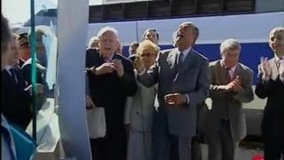 Chirac  inauguration TGV Méditerranée [upl. by Cutlor]