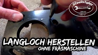 Langloch OHNE Fräsmaschine herstellen  Geradschleifer  Unimog Verlagerungsgetriebe  Tutorial [upl. by Silverman]