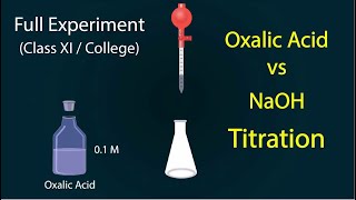 Titration of Oxalic Acid vs NaOH  oxalic acid vs NaOH titration calculation  Class XI practical [upl. by Otrebla]