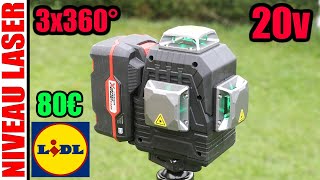 LIDL niveau laser 360° PARKSIDE PERFORMANCE PKLLP 3360 A1 type Bosch Professional GLL 380 CG [upl. by Rhynd]