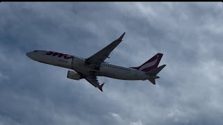 Westjet Swoop WS4180 Boeing 737 MAX 8 REG CGLVU YYZ Toronto CUN CANCUN [upl. by Stiles]