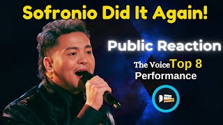 Public Reaction to Sofronio Vasquez’s If I Can Dream  The Voice Top 8 Performance [upl. by Sparks]