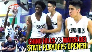 Chino Hills VS Mater Dei Catholic STATE PLAYOFFS OPENER Will Pluma Andre Ball amp Big O DOMINATE [upl. by Nodnorb]