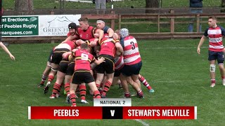 RUGBY REPORT PEEBLES v STEWARTS MELVILLE  NATIONAL 2  11921 [upl. by Suirauqram804]