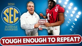 SEC 2024 Schedule Rankings  Bama Defense of League Title Wont Come Easy [upl. by Stag605]