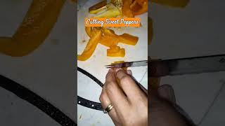 orangutan foryou cutting cuttingskills orange veggies sweet vegetable cooking sweetpepper [upl. by Jakoba]