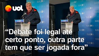 Debate na Globo Datena diz que debate foi legal até certo ponto depois só ele parecia o Gandhi [upl. by Alessandra]