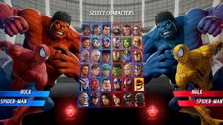 Red Hulk amp Spiderman vs Hulk amp Gold Spiderman Very Hard  Marvel VS Capcom Infinite  4K HD 60 FPS [upl. by Sussman]