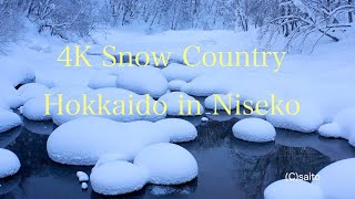 ★4Kドローン空撮★ Snow Country Hokkaido in Niseko [upl. by Nehtiek264]