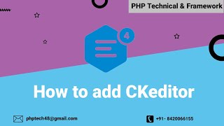 CKEditor Integration in PHP and MYSQL  CKEditor 4 PHP Tutorial  Quick Start Guide [upl. by Kashden]