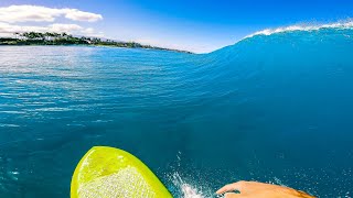 POV PLAYFUL GLASSY SLAB  Surfing Over Pristine Shallow Reef RAW [upl. by Cletis]