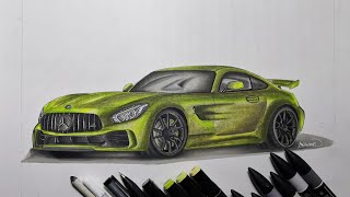 comment dessiner une voiture mercedes amg [upl. by Ahsinawt]