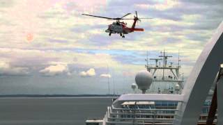 Helicopter Medevac from Crown Princess [upl. by Eatnoed]