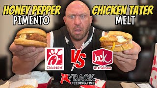 Ryback Refs Chick fil A Spicy Honey Pimento Sandwich vs Jack In The Box Chicken Tater Melt Showdown [upl. by Fem]