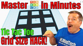 Hack the Tinkercad Grid Shape Size in Minutes Tic Tac Toe board [upl. by Eddy]