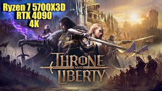 THRONE AND LIBERTY RTX 4090 amp Ryzen 7 5700X3D  4K EPIC Settings amp DLSS  FRAMERATE TEST [upl. by Nerrawed503]