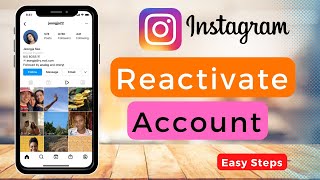 How to Reactivate Instagram Account  2022 [upl. by Keeler]