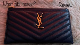 Saint Laurent YSL Bill Pouch Review amp What Fits Inside [upl. by Nahsad]