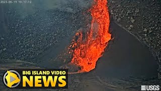 Kīlauea Volcano Eruption Update Sudden Change At Lava Vent June 19 2023 [upl. by Cullen524]