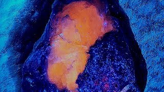 Fluorescent orange minerals [upl. by Megen]