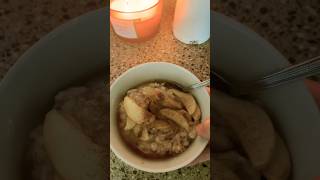 Caramelized Apple Warm Oatmeal for cold fall mornings🧡 [upl. by Gosser50]