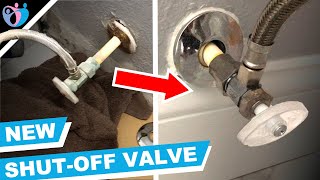 How to install a new bathroom water supply shutoff valve [upl. by Karine6]