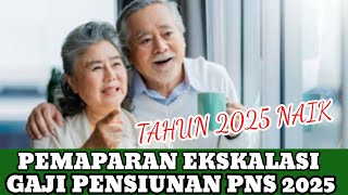 TAHUN 2025 NAIK  PEMAPARAN EKSKALASI GAJI PENSIUNAN PNS BAKAL DITRANSFER TASPEN JANUARI [upl. by Akcirred]