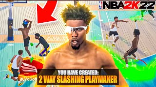 This 2WAY SLASHING PLAYMAKER BUILD IS UNSTOPPABLE NBA 2K22 BEST JUMPSHOT BADGES amp ANIMATIONS [upl. by Sedecrem551]