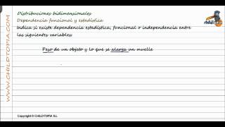 Distribuciones bidimensionales Dependencia funcional y estadística 4º de ESO matemáticas [upl. by Kleper]