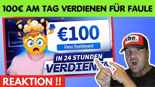 100€ AM TAG verdienen für FAULE 🤑💸 Passiv amp Aktiv Geld verdienen im Internet 2024 Michaelreagiert [upl. by Lisette791]