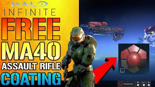 Halo infinite FREE MA40 Assault Rifle quotWarmasterquot Coating How To Get It In Game Location amp Guide [upl. by Retsel]