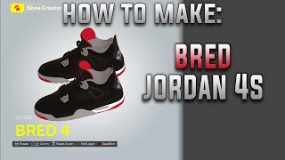 Bred Jordan 4s Shoe Creation in NBA 2K25 [upl. by Arok785]