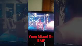 Yung Miami on BMF Scene Acting Debut on Starz TV Show quotMeech Gets Slappedquot BMF [upl. by Naux]