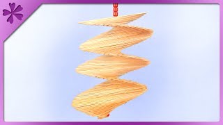 DIY How to make wind spinner out of ice cream sticks ENG Subtitles  Speed up 378 [upl. by Hoffert379]