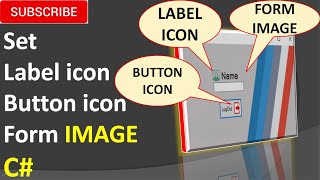 Set icon in LabelButton and Form in C [upl. by Ahsenrad]
