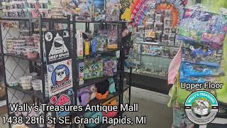 Wallys Treasures Antique Mall Grand Rapids MI Upper Floor Tour Oct 2024 [upl. by Hayott183]