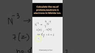 How to calculate the noof protons neutrons amp electrons in Nitride ion   Class11th  Chemistry [upl. by Eissolf]