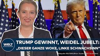 USWAHL 2024 Donald Trump  politisches Vorbild AfDChefin Alice Weidel zeigt ihre Bewunderung [upl. by Jesh]