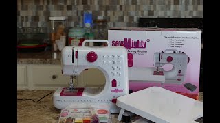 SewMighty 1 Mini Sewing Machine tutorial [upl. by Dnamra147]