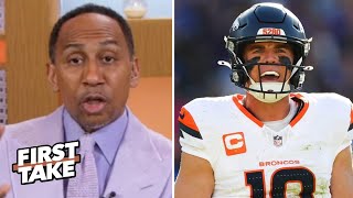 FIRST TAKE  quotBo Nix has surpassed Daniels as offensive ROTYquot  Stephen A on Broncos beat Raiders [upl. by Enimsaj960]