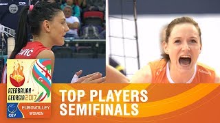 Semifinal Top Players Sloetjes Boskovic EUROVOLLEY AZERBAIJAN AND GEORGIA 2017 [upl. by Adela]