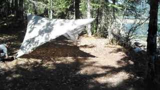 How to quickly set up a Kelty Noahs tarp Critter Style [upl. by Adnot]